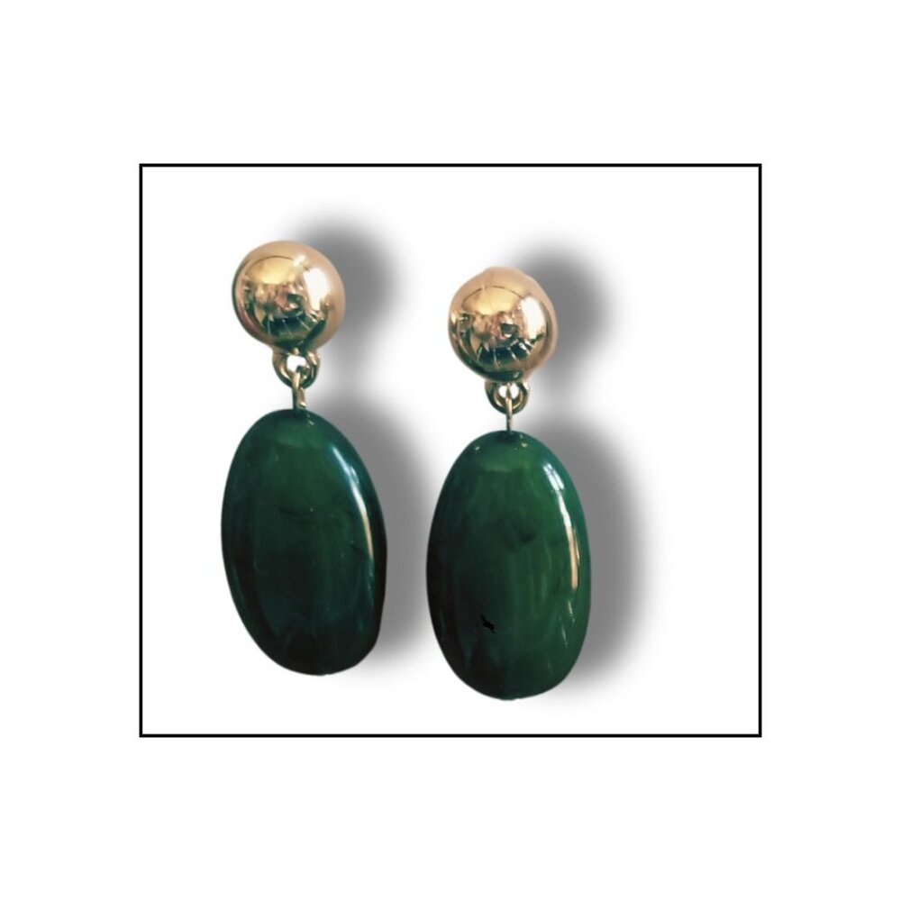 NWT Gap Sage Green Resin Teardrop Earrings | Minimalist